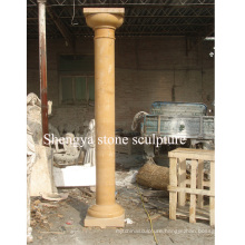 Gold Marble Stone Sculpture Column for Home Decoration (SY-C017)